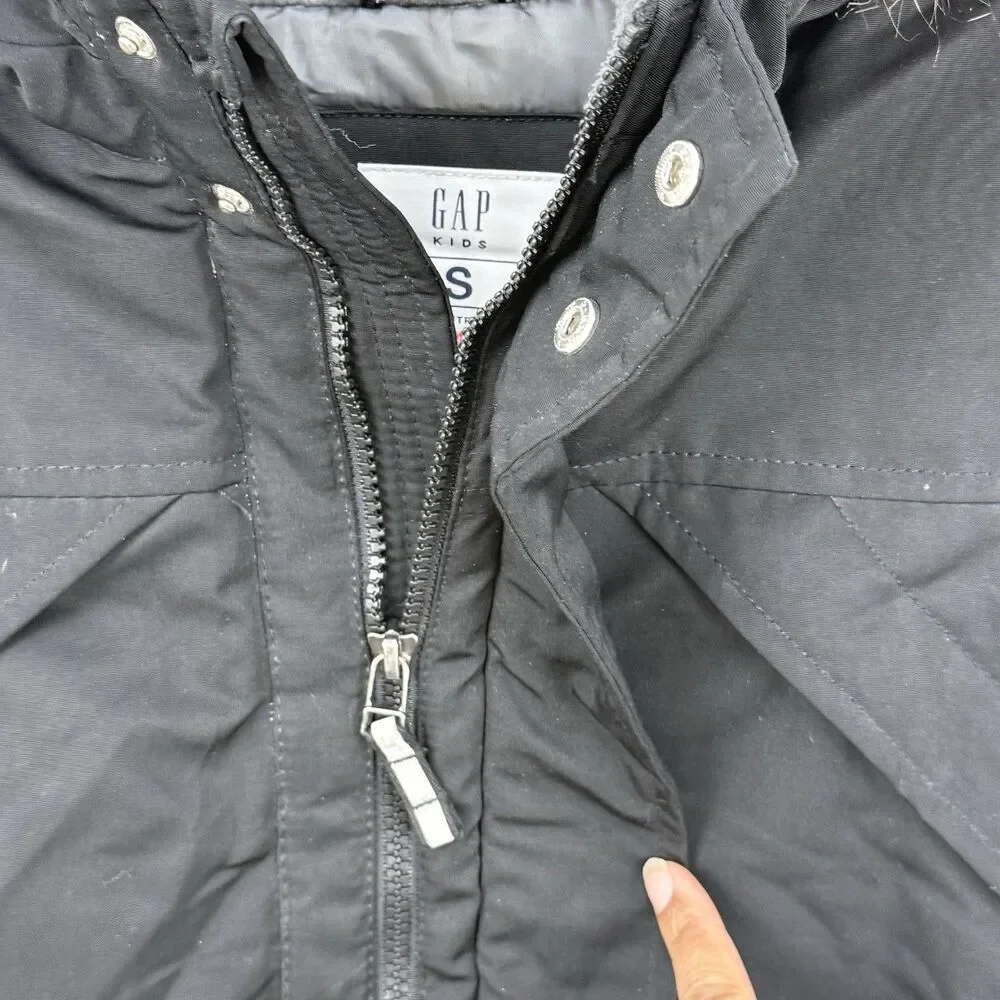 Gap Kids Boys Cold Control Ultra Max Parka Jacket Size Small (6-7) Black